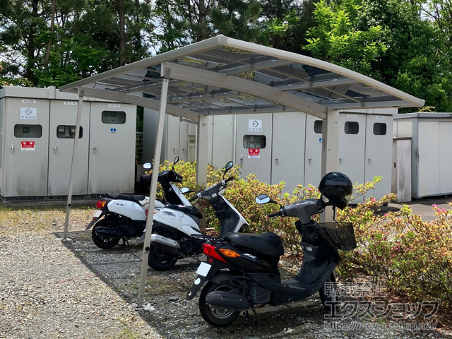 京都府綴喜郡宇治田原町ののサイクルポート・駐輪場 アリュースミニ 積雪〜20cm対応＋着脱式サポート柱 施工例