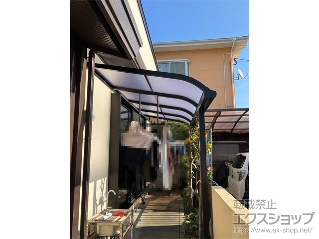 福岡県糸島市ののテラス屋根 ソラリア R型 テラスタイプ 単体 積雪〜20cm対応 施工例