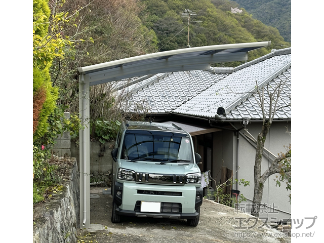 広島県呉市ののカーポート プレシオスポート 積雪〜20cm対応 施工例
