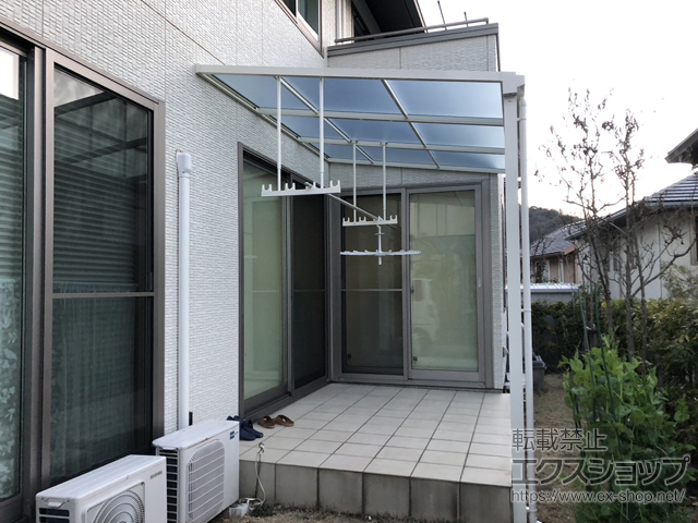 愛媛県松山市ののテラス屋根 ソラリア F型 テラスタイプ 単体 積雪〜20cm対応 施工例