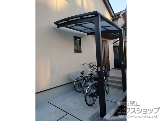 東京都三鷹市ののサイクルポート・駐輪場 フーゴRミニ (ラウンドスタイル) 積雪〜20cm対応 施工例