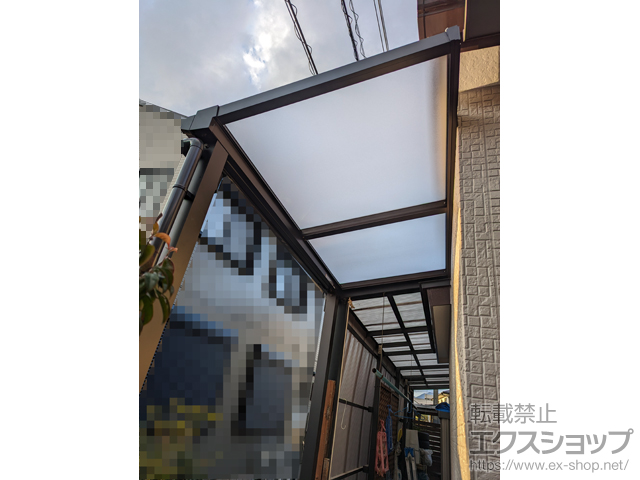 山口県山口市ののテラス屋根 プレシオステラスII F型 テラスタイプ 単体 積雪〜20cm対応 施工例