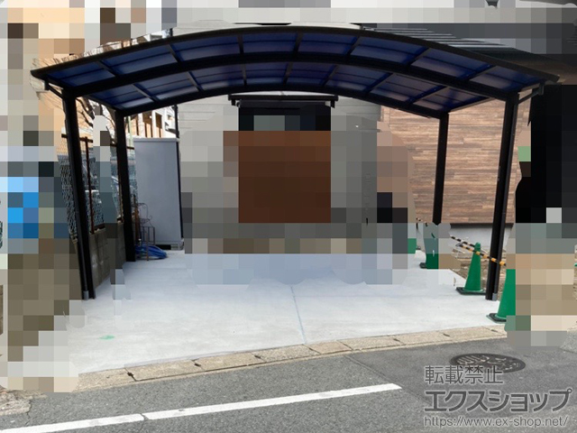 福岡県福岡市ののカーポート アリュース ツイン　積雪〜20cm対応+屋根ふき材補強部品 施工例