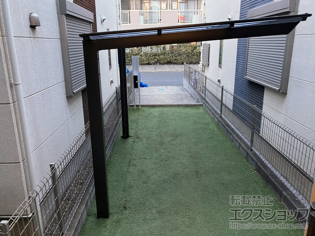 埼玉県蕨市ののサイクルポート・駐輪場 ネスカFミニ (フラットスタイル) 積雪〜20cm対応 施工例