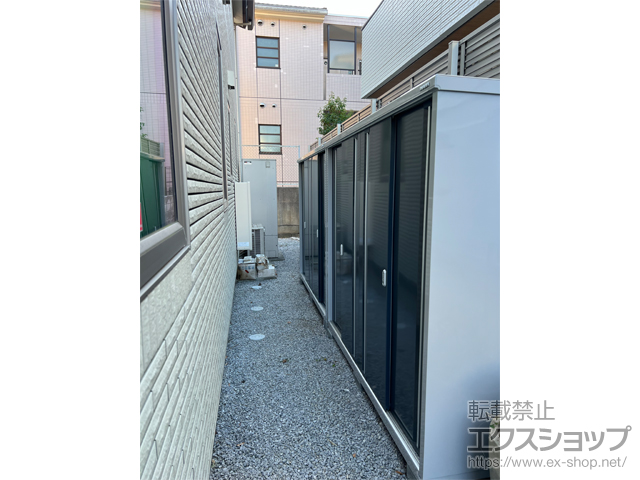 神奈川県横浜市のの物置・屋外倉庫 シンプリー 一般型 2160×755×1903 MJX-217E-CG 施工例