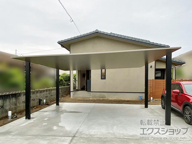 熊本県宇土市ののカーポート カーポートSCワイド 積雪〜20cm対応 施工例
