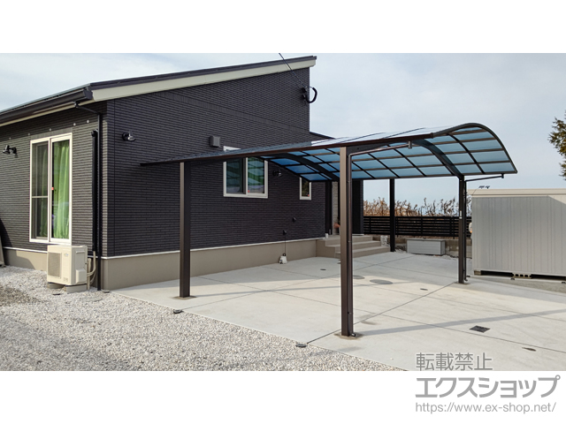 長崎県島原市ののカーポート アリュース ツイン　積雪〜20cm対応 施工例