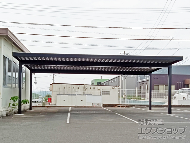 山口県宇部市ののカーポート カーポートSW 積雪50cm対応 3台用 4本柱 施工例