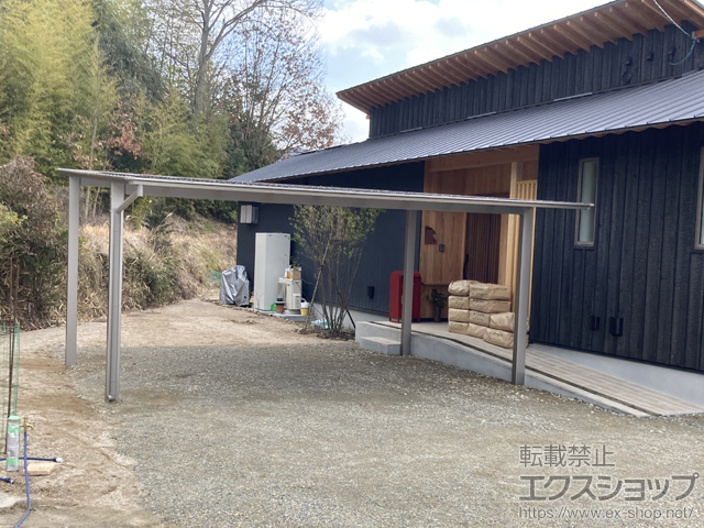 広島県東広島市ののカーポート ソリッドポート ワイド 積雪〜20cm対応 施工例