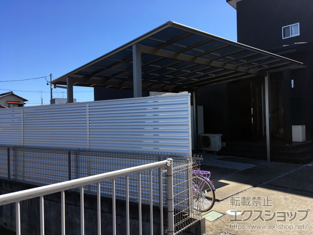 静岡県浜松市ののカーポート ソリッドポート ワイド 積雪〜20cm対応 施工例