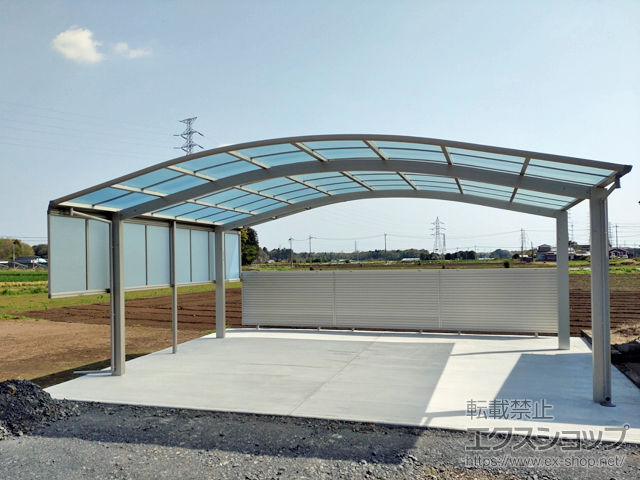 栃木県小山市ののフェンス・柵 シンプレオフェンス5F型 横目隠し　自由柱施工 施工例