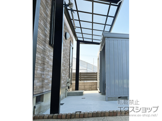 兵庫県たつの市ののテラス屋根 スマートトップ 独立テラス 後柱仕様 単体 積雪〜20cm対応 施工例