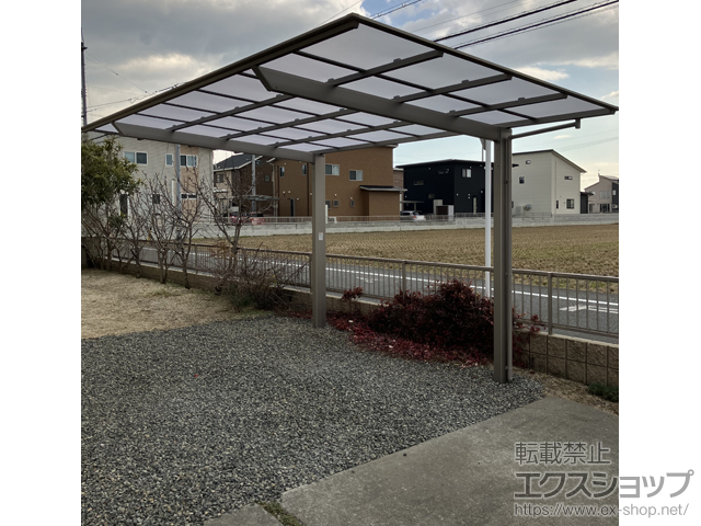 岡山県岡山市ののカーポート ソリッドポート 積雪〜20cm対応 施工例