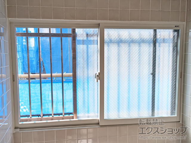 東京都国立市のの二重窓（内窓） インプラス 引違い窓 浴室仕様 タイル納まり 2枚建 施工例