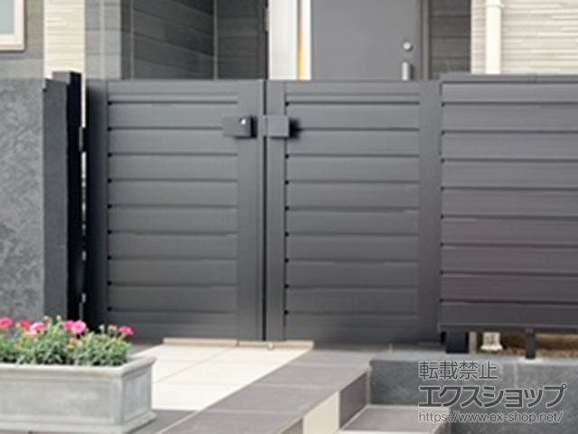 千葉県茂原市のの門扉 レジリア YM型 両開き 施工例