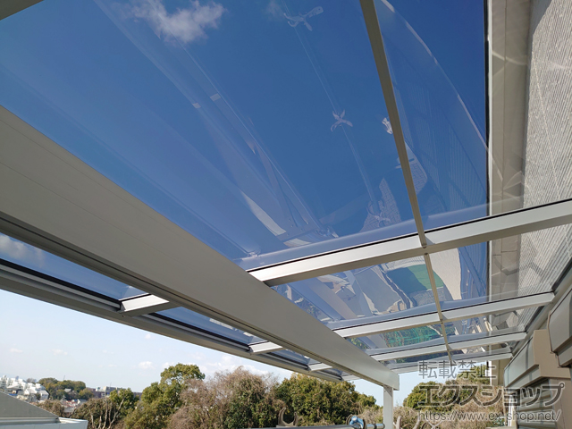 大阪府寝屋川市ののバルコニー・ベランダ屋根 スピーネ F型 屋根タイプ 単体 積雪〜20cm対応 施工例