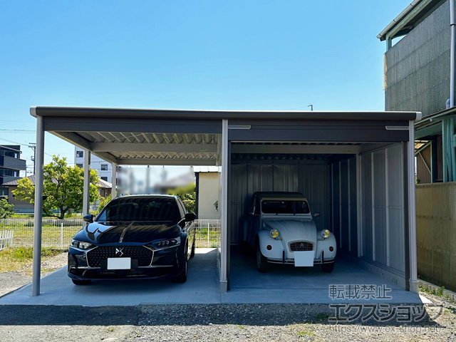 静岡県浜松市のの物置・屋外倉庫 ラヴィージュIII オープンスペース型 一般型 VGC-3052H+VKC-2852H 施工例