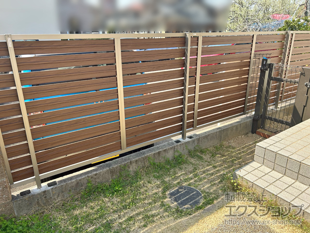 愛知県刈谷市ののフェンス・柵 モクハイフェンス フリーポールタイプ 施工例