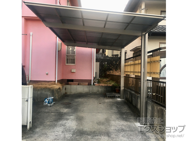 広島県廿日市市ののカーポート フーゴF (フラットスタイル) 積雪〜20cm対応 施工例