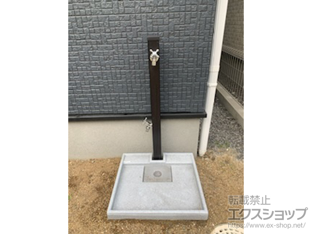 愛知県名古屋市のの立水栓・ガーデンシンク スプレスタンド60ライト 左右仕様 蛇口2個セット＋グランデパン545テンド×1セット 施工例