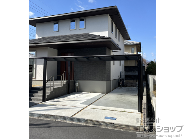 奈良県橿原市ののカーポート エフルージュ ツイン FIRST 積雪〜20cm対応 施工例