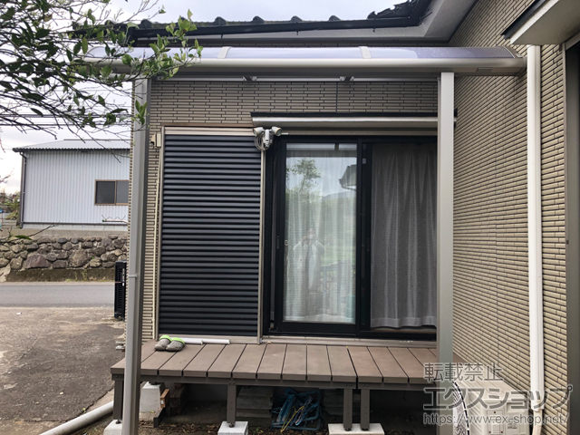 大分県由布市ののテラス屋根 プレシオステラスII R型 テラスタイプ 単体 積雪〜20cm対応 施工例