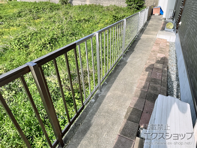 島根県松江市ののフェンス・柵 ミエッタフェンス 防犯たて格子タイプ 自由柱施工 施工例