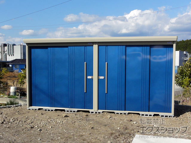 静岡県富士市のの物置・屋外倉庫 Mr.ストックマンダンディ 一般型 4415×1590×2110 ※扉2箇所 NDW-4415-D 施工例