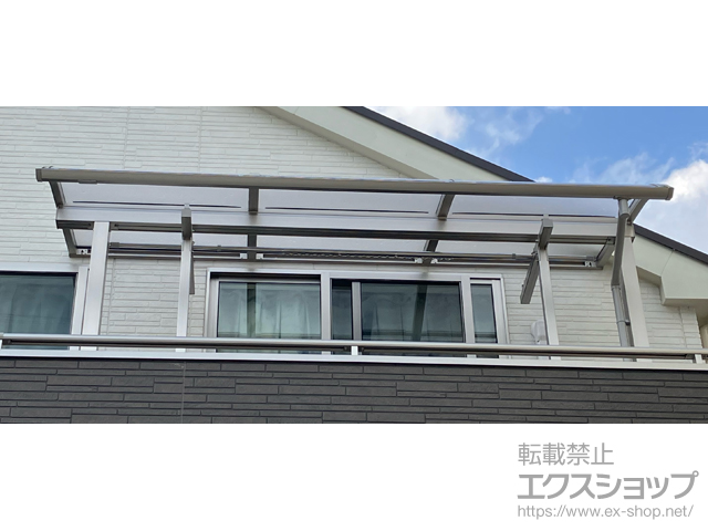 千葉県船橋市ののバルコニー・ベランダ屋根 ソラリア R型 屋根タイプ 単体 積雪〜20cm対応 施工例