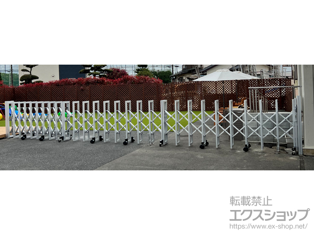 埼玉県所沢市ののカーゲート アルグランドEN キャスタータイプ 固定式直進型 片開き 97S 施工例