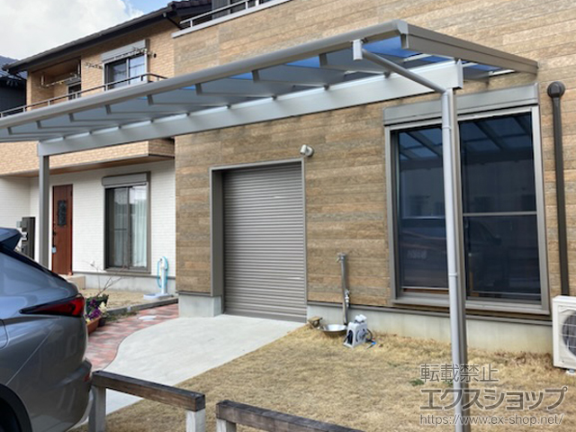 愛知県豊田市ののテラス屋根 ソラリア F型 ビッグサイズ 単体 積雪〜20cm対応 施工例