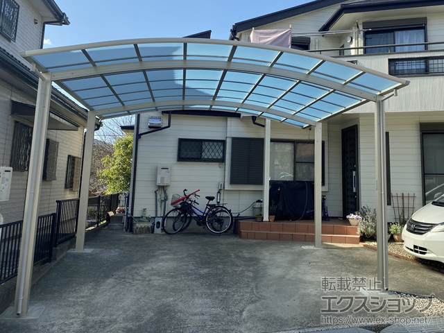 千葉県千葉市ののカーポート アリュース ツイン　積雪〜20cm対応 施工例