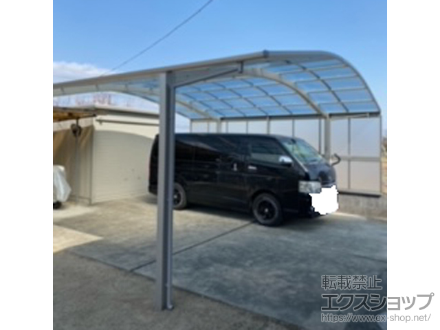 埼玉県久喜市ののカーポート アリュース ツイン　積雪〜20cm対応+サイドパネル（間柱付き） 施工例