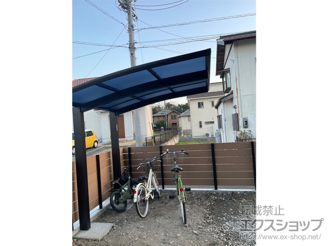 静岡県御前崎市ののサイクルポート・駐輪場 プレシオスポート ミニ 積雪〜20cm対応 施工例