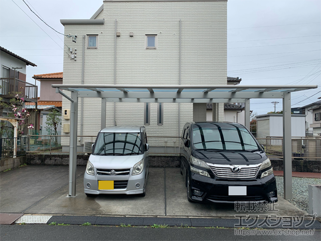 三重県桑名市ののカーポート エフルージュ ツイン FIRST 積雪〜20cm対応 施工例