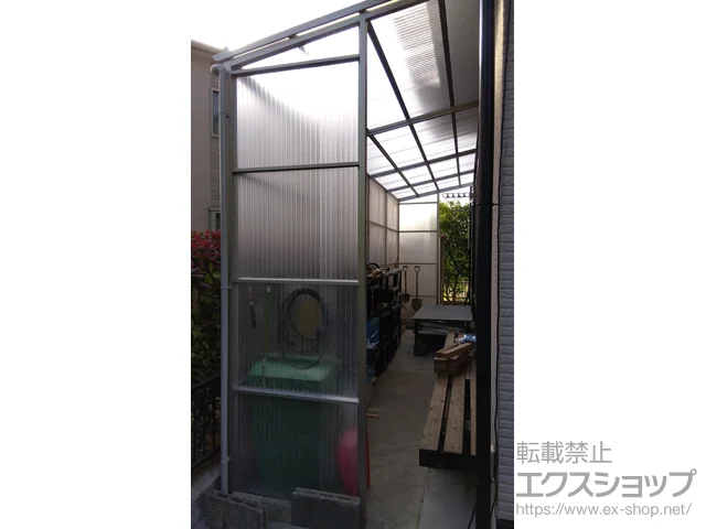 大分県大分市のYKKAPのストックヤード ストックヤードII 両袖タイプ 積雪～20㎝対応＋水平式物干し 施工例