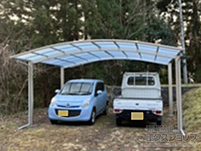 福岡県八女市ののカーポート アリュース ツイン　積雪〜20cm対応 施工例