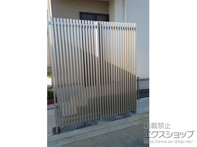 茨城県古河市ののフェンス・柵 リレーリア フェンス2N型 間仕切柱施工 施工例