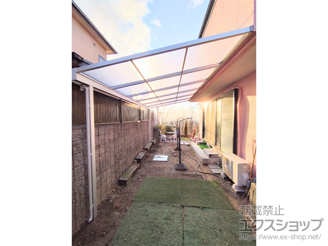 兵庫県神戸市ののテラス屋根 ソラリア F型 テラスタイプ 単体 積雪〜20cm対応 施工例