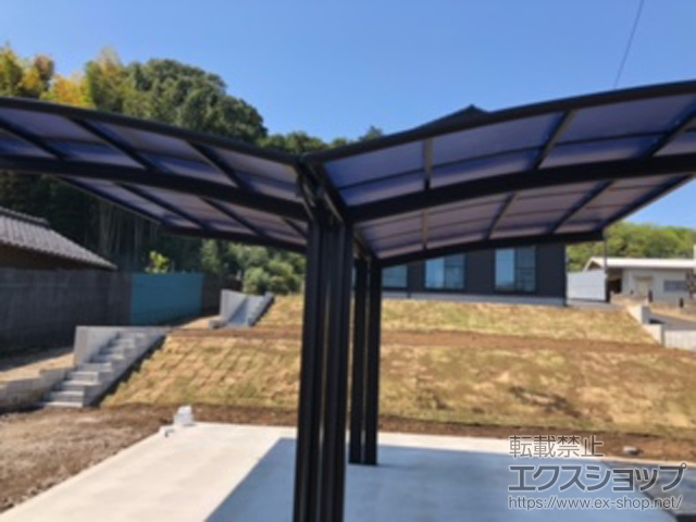 千葉県印西市ののカーポート プレシオスポート Y合掌 積雪〜20cm対応 施工例