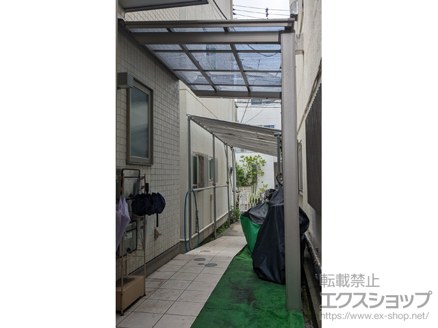 神奈川県横浜市ののテラス屋根 フーゴF 独立テラスタイプ 単体 積雪〜20cm対応＋躯体すき間ふさぎ材 施工例