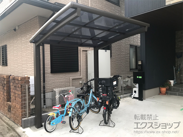 宮城県仙台市ののサイクルポート・駐輪場 ネスカRミニ (ラウンドスタイル) 積雪〜20cm対応 施工例