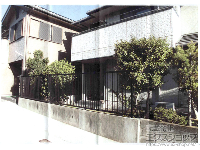山口県下関市ののフェンス・柵 クレディフェンスHG 2B型　自由支柱タイプ 施工例