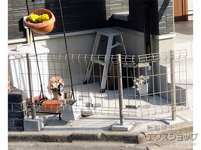 愛知県名古屋市ののフェンス・柵 イーネットフェンス 3F型・自由柱施工 施工例