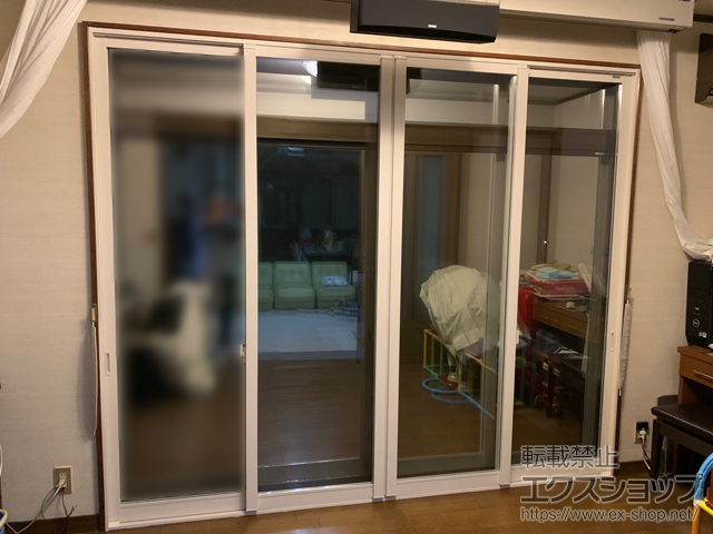 岡山県倉敷市のの二重窓（内窓） インプラス 引違い窓 4枚建 施工例