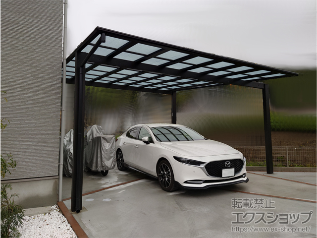 広島県広島市ののカーポート エフルージュ ツイン FIRST 積雪〜20cm対応 施工例