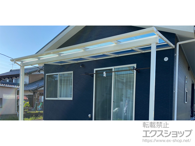 岐阜県羽島市ののテラス屋根 ソラリア F型 テラスタイプ 単体 積雪〜20cm対応 施工例