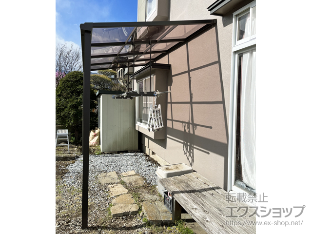 長野県上伊那郡南箕輪村ののテラス屋根 スピーネ F型 テラスタイプ 単体 積雪〜20cm対応 施工例