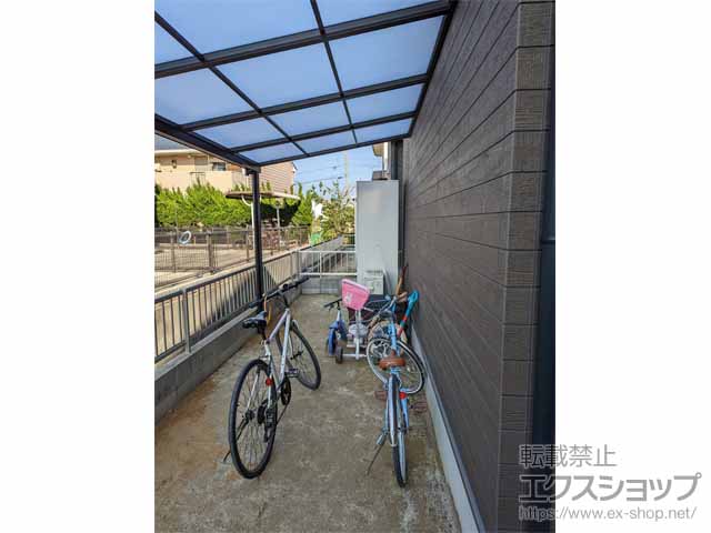 山口県下関市ののテラス屋根 ソラリア F型 テラスタイプ 単体 積雪〜20cm対応 施工例