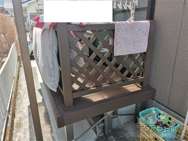 熊本県熊本市ののウッドデッキ マージウッドデッキ＋ ラティスデッキフェンス 施工例